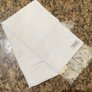 Vintage Unisex 1950s Forsyth 100% Dacron Ecrue Scarf